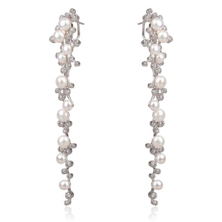 Сребърни обеци - Pearl precious