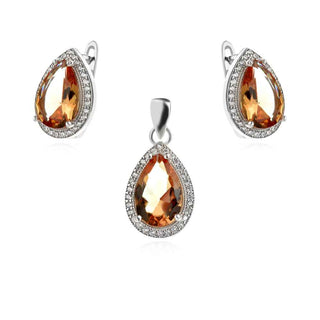 Сребърен комплект - Sultanite drop