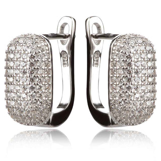 Сребърни обеци с цирконии