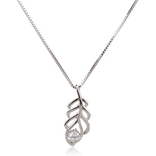 сребърно колие перо