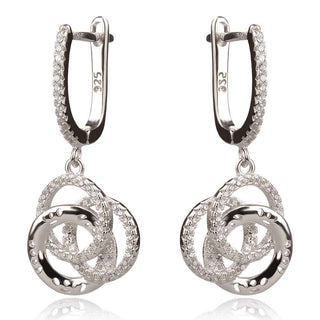 Сребърни обеци с цирконии