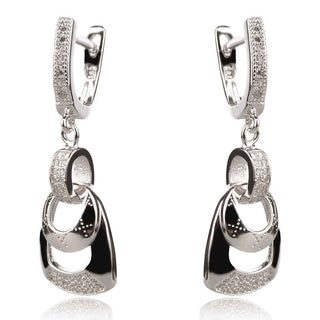 Сребърен комплект с цирконии