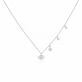 Сребърно колие - Eye charms