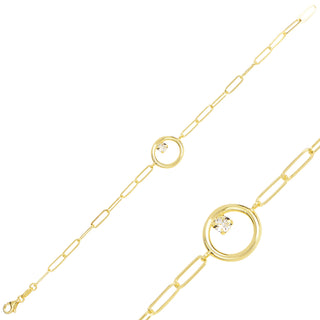 сребърна гривна, кристали Swarovski, жълта позлата, SWAROVSKI Maestro,