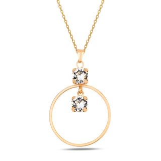 сребърно колие, кристал Swarovski, розова позлата, SWAROVSKI Maestro,