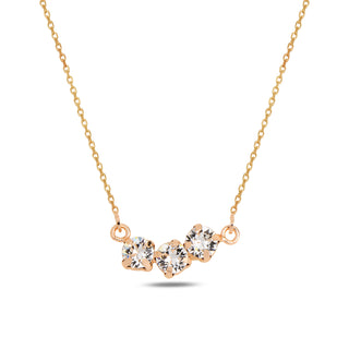 сребърно колие, кристал Swarovski, розова позлата, SWAROVSKI Maestro,