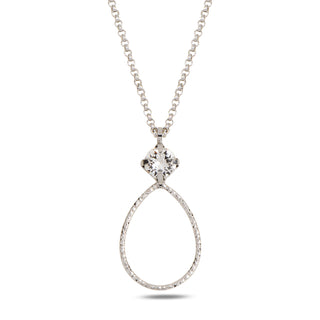 сребърно колие, кристал Swarovski, родиево покритие, SWAROVSKI Maestro,