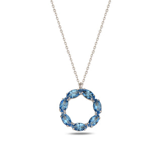 сребърно колие, кристал Swarovski, родиево покритие, SWAROVSKI Maestro,