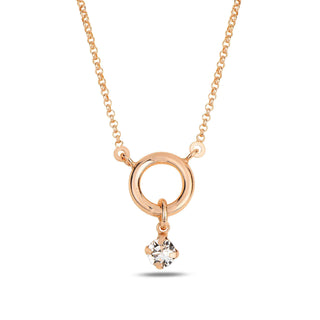 сребърно колие, кристал Swarovski, розова позлата, SWAROVSKI Maestro,