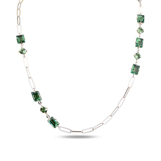 сребърно колие, кристал Swarovski, родиево покритие, SWAROVSKI Maestro,