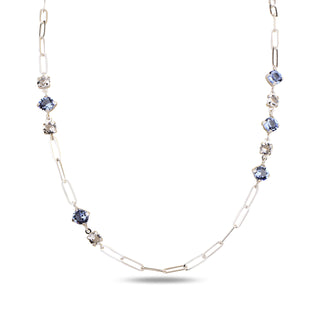 сребърно колие, кристал Swarovski, родиево покритие, SWAROVSKI Maestro,