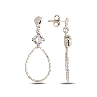 сребърни обеци, кристали Swarovski, родиево покритие, SWAROVSKI Maestro,