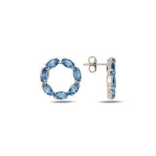 сребърни обеци, родиево покритие, кристали сваровски, SWAROVSKI Maestro,