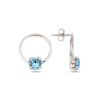 сребърни обеци, родиево покритие, кристали сваровски, SWAROVSKI Maestro,