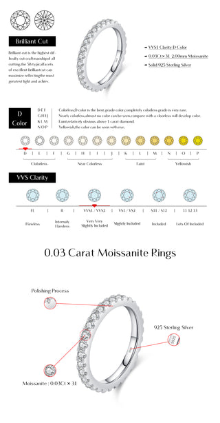 Сребърен пръстен - Lumina Line Moissanite