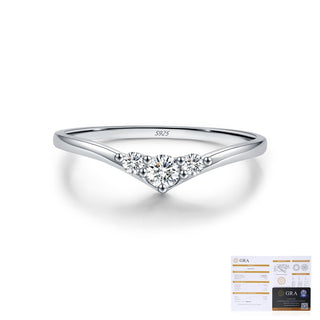 Сребърен пръстен - Vela Moissanite