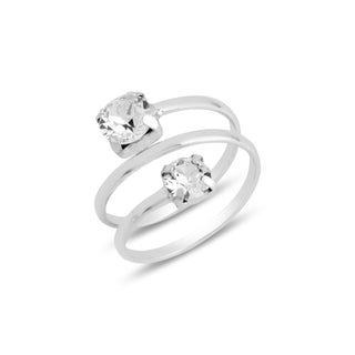 сребърен пръстен, кристали Swarovski, родиево покритие, SWAROVSKI Maestro,