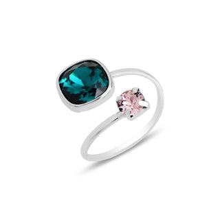 сребърен пръстен, кристали Swarovski, родиево покритие, SWAROVSKI Maestro,