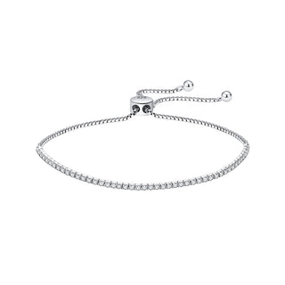 Сребърна гривна - Tennis Line Adjustable