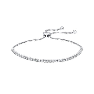Сребърна гривна - Tennis Line Adjustable