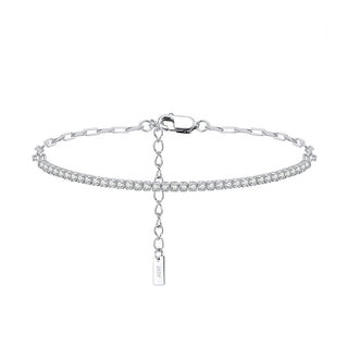 Сребърна гривна - Minimal Chain Tennis