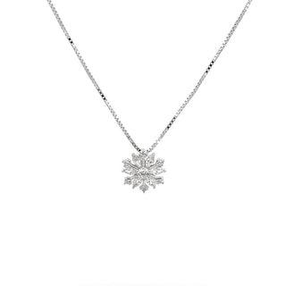 сребърно колие снежинка