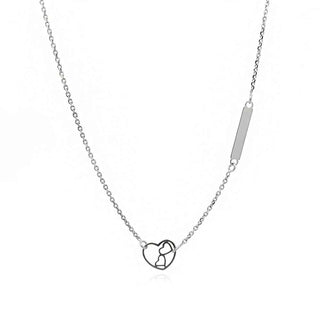 Сребърно колие - Heartline