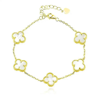 Сребърна гривна - Alhambra Pearl YG 5