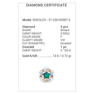 Златен медальон - Emerald dia