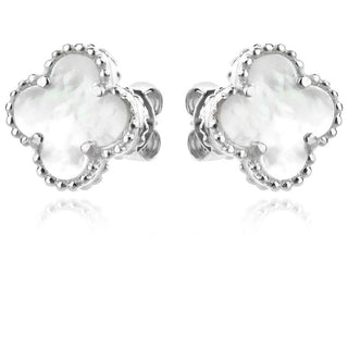 Сребърни обеци - Alhambra Pearl