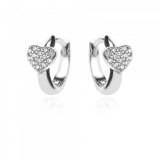 детски сребърни обеци сърчица