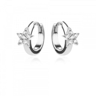 детски сребърни обеци звездички