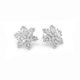 сребърни обеци снежинки