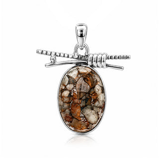 Сребърен медальон с малига яспис - Maliga Jasper