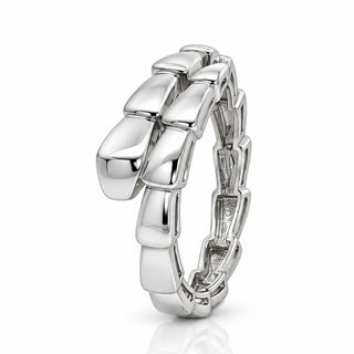 Сребърен пръстен змия тип халка с гладка повърхност - Snake Polished