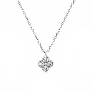 Сребърно колие детелина с цирконии - Shiny Clover