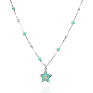 Сребърно колие - Little Blue Star