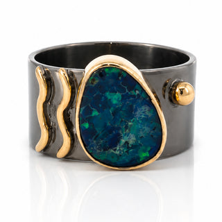 Сребърен пръстен - Northern Lights Opal