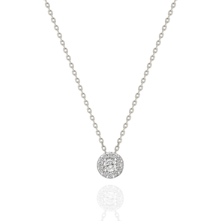 златно колие, бяло злато, диамант