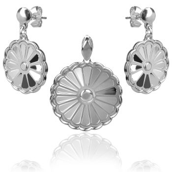 silver set earrings and pendant,сребърен комплект обеци и медальон