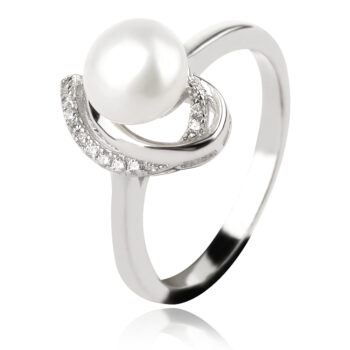 сребърен пръстен с перла