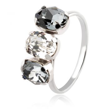 сребърен пръстен с кристали сваровски Swarovski