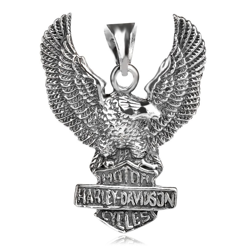 мъжки сребърен медальон, оксидирано сребро