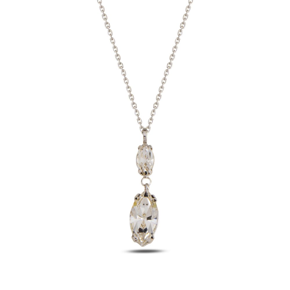 нежно сребърно колие, кристал Swarovski, Maestro, родиево покритие,