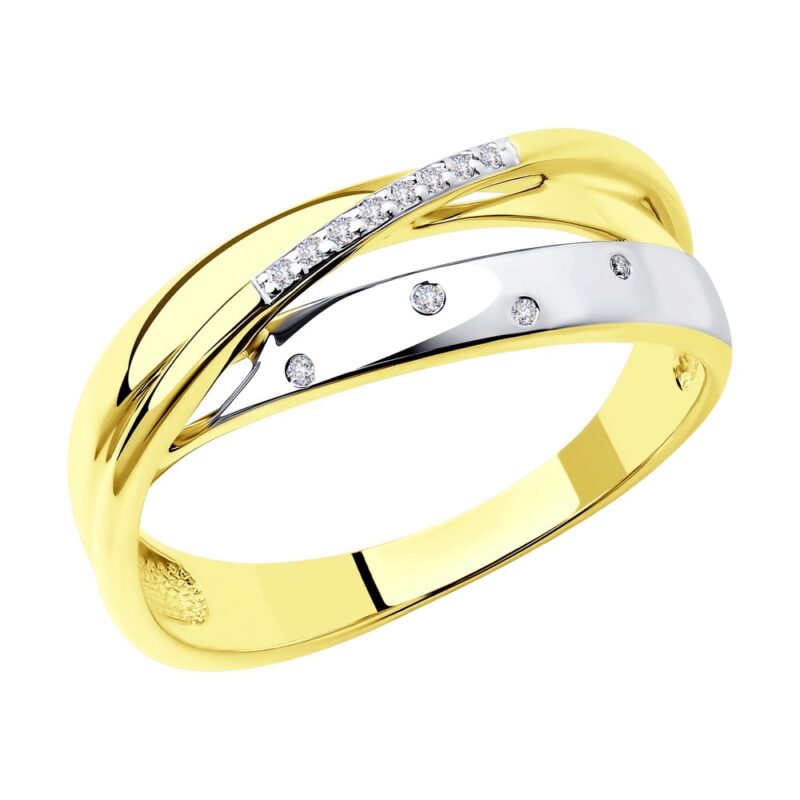 златен пръстен, диаманти, тип халка, sokolov,