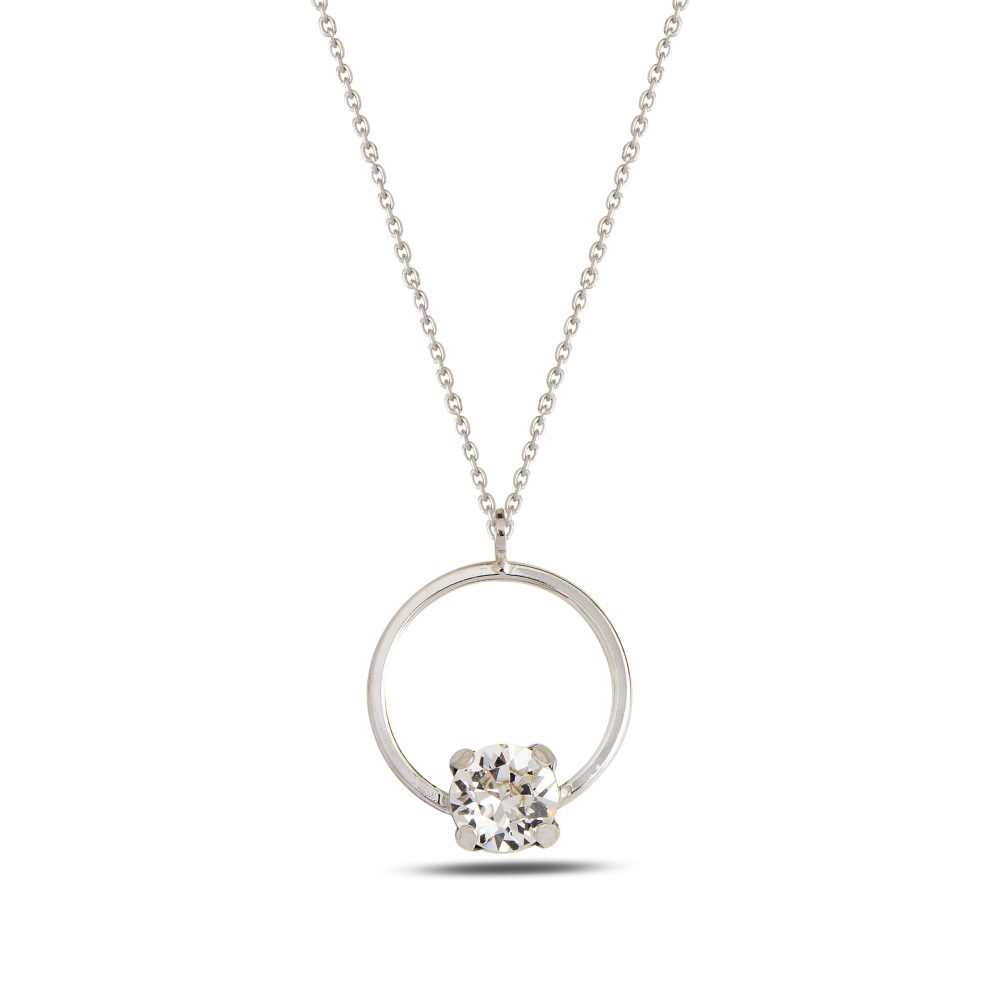 сребърно колие, кристал Swarovski, родиево покритие, SWAROVSKI Maestro,