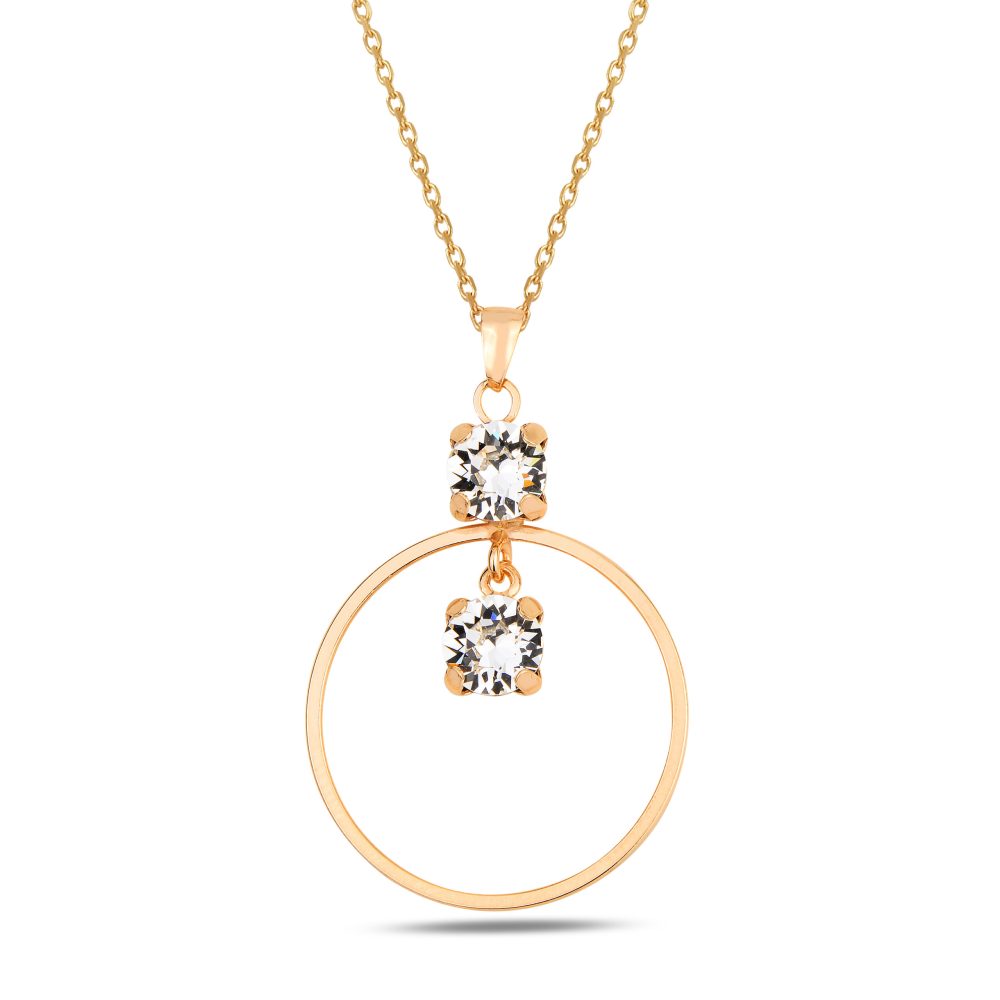 сребърно колие, кристал Swarovski, розова позлата, SWAROVSKI Maestro,