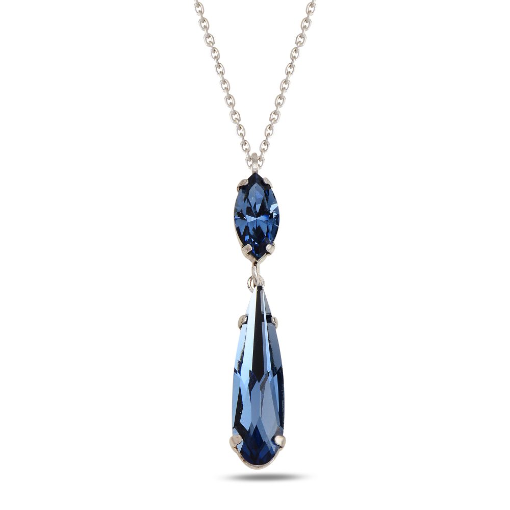 сребърно колие, кристал Swarovski, родиево покритие, SWAROVSKI Maestro,