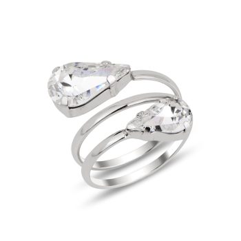 сребърен пръстен, кристали Swarovski, родиево покритие, SWAROVSKI Maestro,