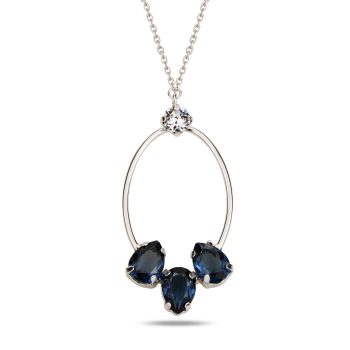 сребърно колие, кристал Swarovski, родиево покритие, SWAROVSKI Maestro,